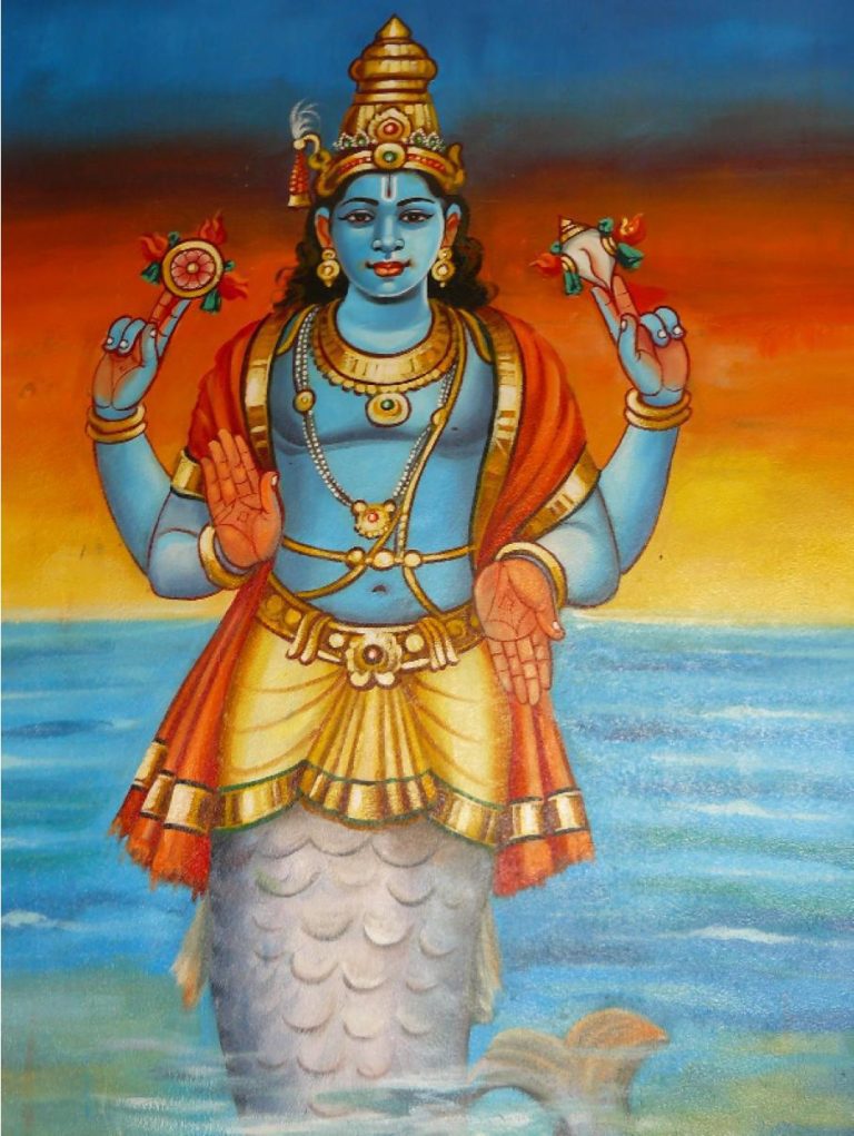 lord vishnu one of the avatar Matsya Avatar