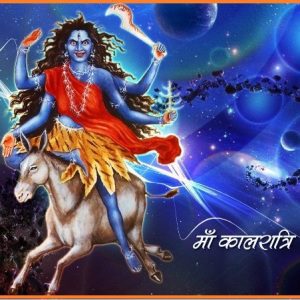 hindu goddess maa kalratri image and senvth day of navaratri