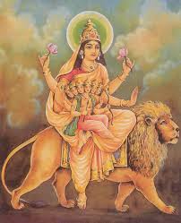 photo of Hindu Goddess maa katyayani devi sixth ofrm of durga devi